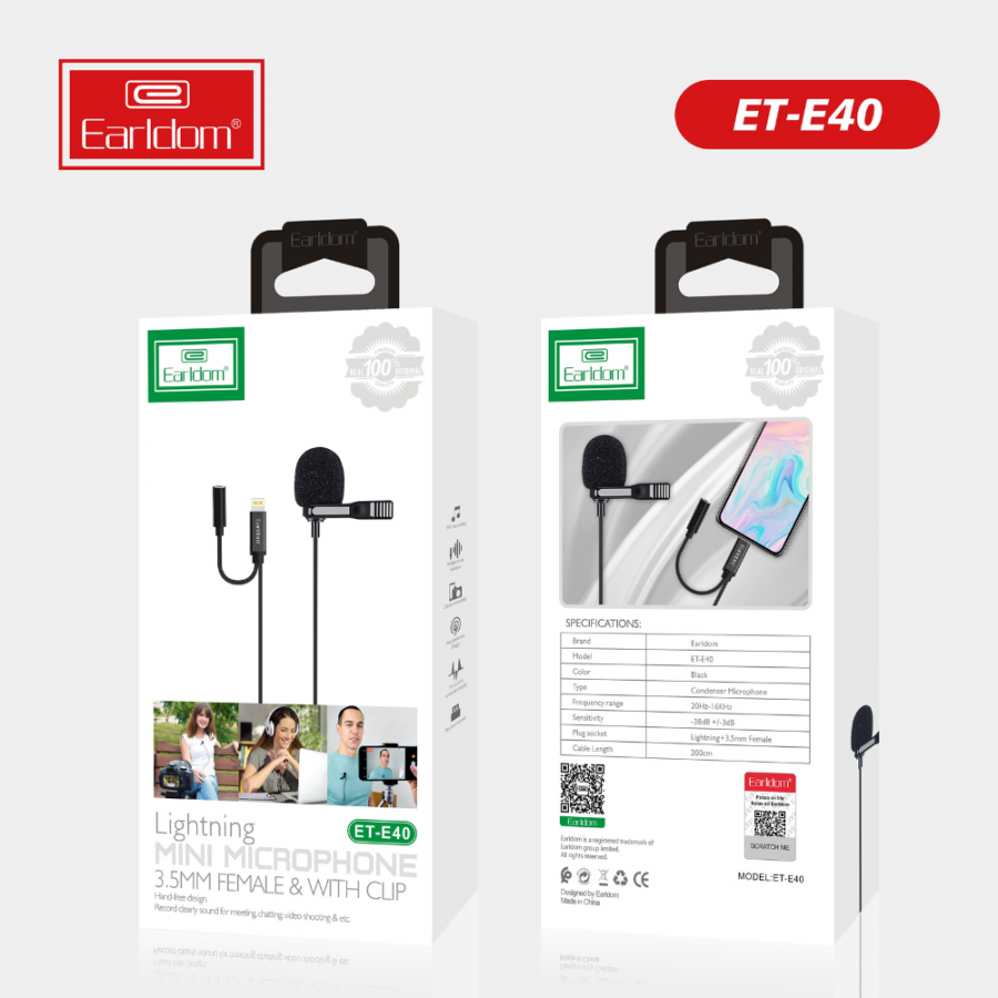 Đánh giá mic thu âm Mini Earldom E40 Lightning
