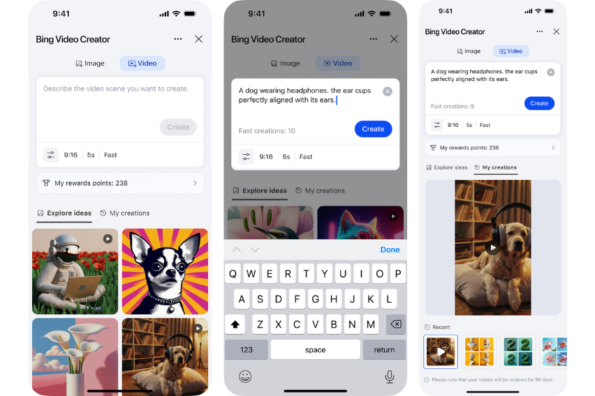 Microsoft ra mắt Bing Video Creator miễn phí với công nghệ Sora