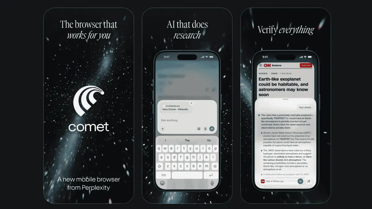 Comet AI cập bến iPhone: Trình duyệt thông minh, giá bằng 0 đồng
