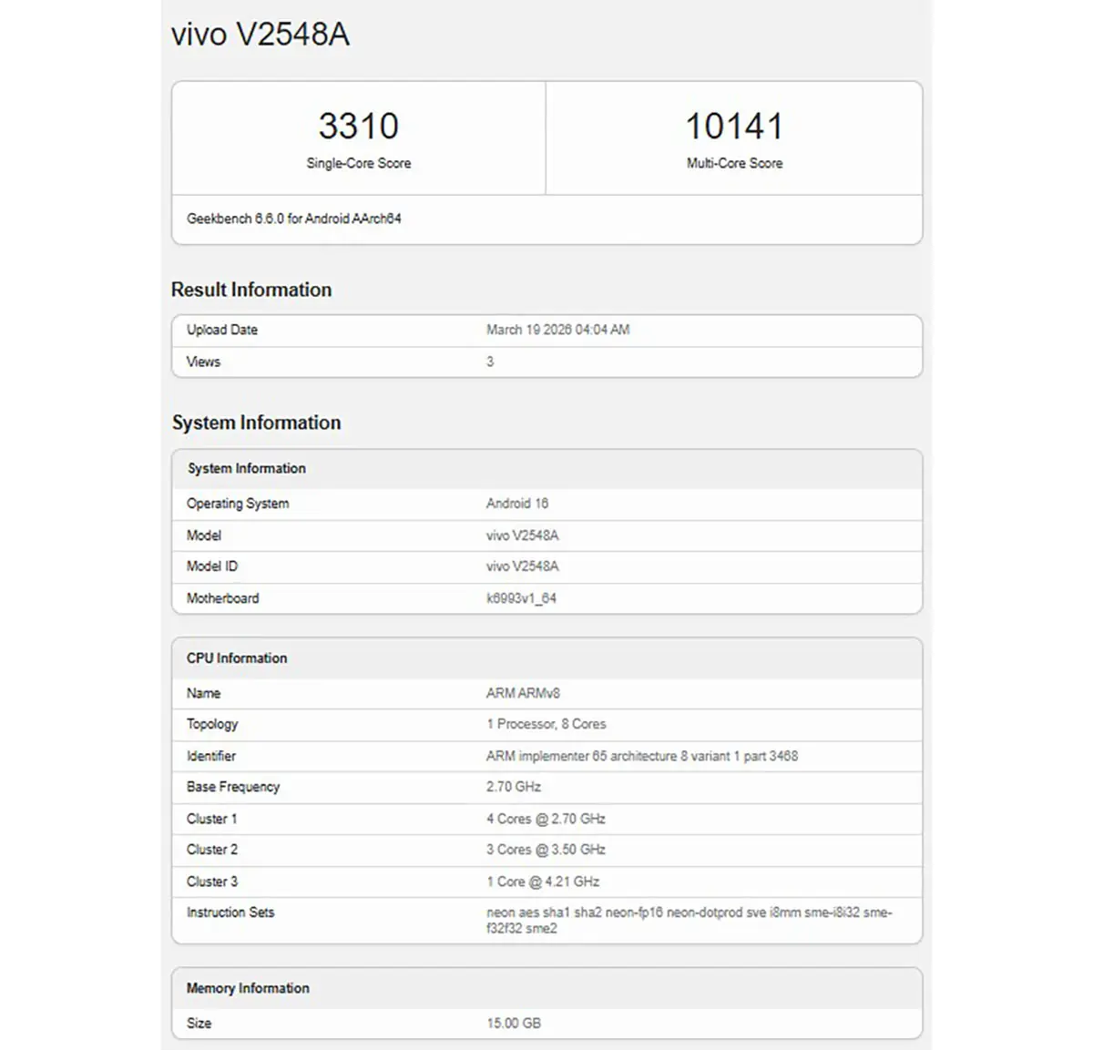 vivo X300s chinh phục Geekbench: Dimensity 9500 xác lập đẳng cấp flagship